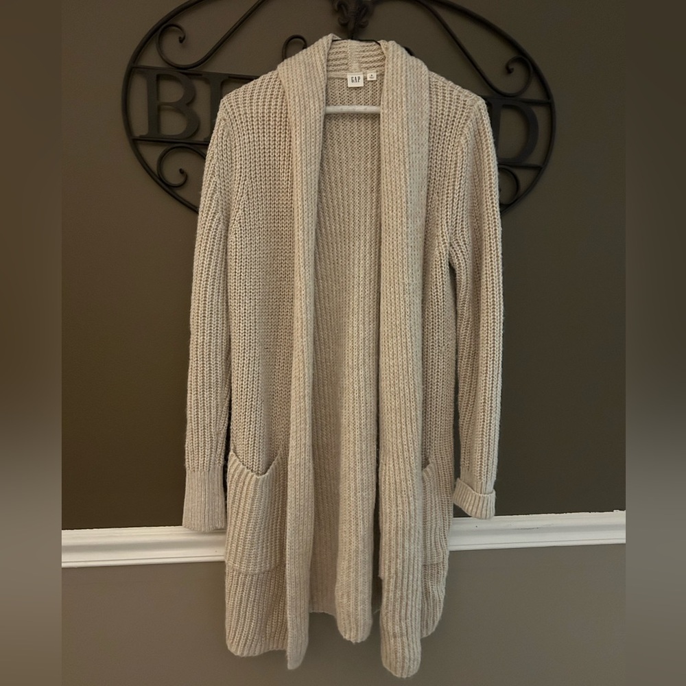 Gap Cotton/Wool Long Cardigan Size Small